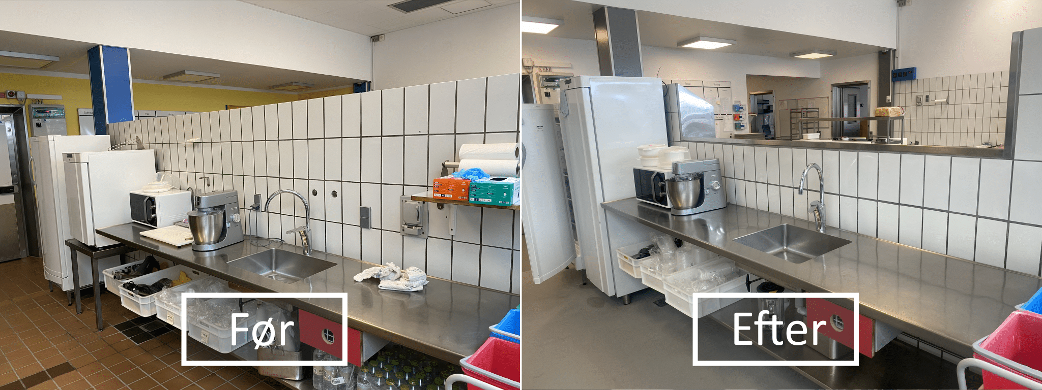 Renovering af køkkengulve på Bornholms Hospital